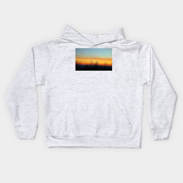 North Carolina Mountain Sunset Kids Hoodie by Cynthia48